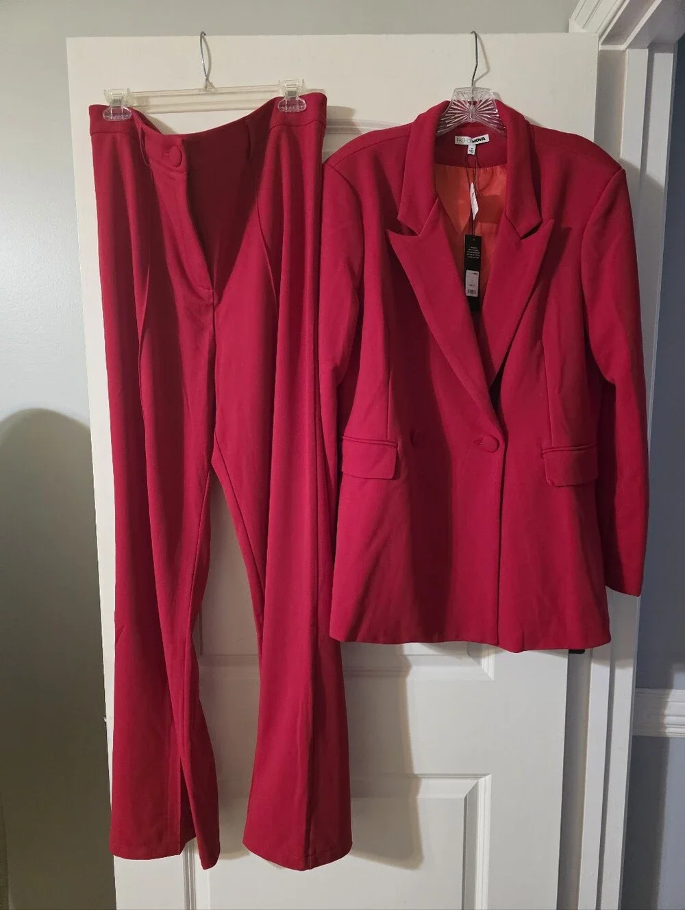 Beautiful ladies Fashion Nova Red Pantsuit